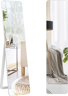COSTWAY 2 w 1 lustro o wymiarach 37 x 160 cm, lustro stojące i lustro ścienne z drewnianą ramą, lustro do garderoby, lustro do sypialni, salonu i przedpokoju - Lustra - miniaturka - grafika 1