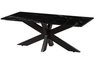 Ławy i stoliki kawowe - BARCELONA Ława #414 Metal czarny + Marmur czarny 120x60x45 cm - miniaturka - grafika 1