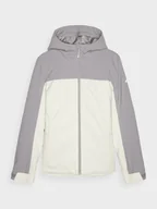 Kurtki damskie - Damska kurtka narciarska 4F 4FWAW24TTJAF572 - szara - miniaturka - grafika 1