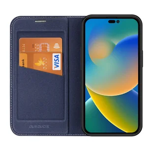 Dux Ducis Skin X2 etui do iPhone 14 Pro pokrowiec z magnetyczną klapką niebieski - Etui i futerały do telefonów - miniaturka - grafika 3