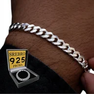 Bransolety męskie - Bransoletka Srebrna Męska Pancerka 4Mm/23Cm Srebro Pr. 925 Włoska + Gratis - miniaturka - grafika 1