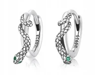 Kolczyki - Kolczyki srebrne 925 Gotyk, Rock, Punk, Boho, Wąż - miniaturka - grafika 1