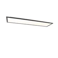 Oprawy, klosze i abażury - QAZQA Nowoczesna lampa sufitowa czarna z diodą LED 120 cm - Liv - miniaturka - grafika 1