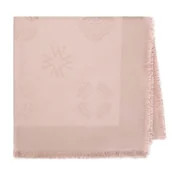 Apaszki i szaliki męskie - Damska chusta z jedwabiem tkana w monogram - miniaturka - grafika 1