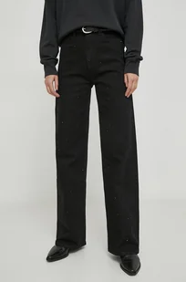 Pepe Jeans jeansy damskie kolor czarny - Spodnie damskie - miniaturka - grafika 1