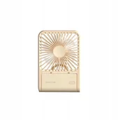 Wentylatory - Wentylator / wiatrak biurkowy HX-123 beżowy - miniaturka - grafika 1