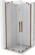 Kabiny prysznicowe - Mexen Velar Duo kabina prysznicowa rozsuwana 80x80 cm, transparent, różowe złoto - 871-080-080-02-60 - miniaturka - grafika 1