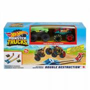 Samochody i pojazdy dla dzieci - Mattel Monster Trucks zestaw do podwójnego zniszczenia - miniaturka - grafika 1