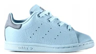Buty dla dziewczynek - 26,5 BUTY DZIECIĘCE ADIDAS STAN SMITH NIEBIESKIE SPORTOWE BZ0135 - miniaturka - grafika 1