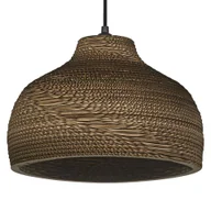 Oprawy, klosze i abażury - LEDVANCE Decor Cardboard Hat lampa wisząca brązowa wykonana z tektury falistej, lekka, E27, średnica 360 mm, klosz wykonany z materiału pochodzącego z recyklingu, ekologiczna dzięki wymiennemu źródłu światła, łatwy montaż - miniaturka - grafika 1
