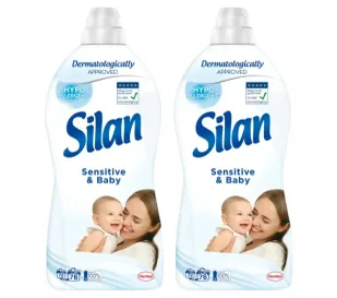 Silan Sensitive & Baby 152 prania zestaw 2x1,672l - Środki do prania - miniaturka - grafika 1