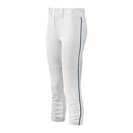 Spodnie damskie - Mizuno Damskie spodnie z paskiem Select Belted Riped (białe/granatowe, średni) - miniaturka - grafika 1
