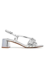 Sandały damskie - Pepe Jeans Sandały PLS90683 Srebrny - miniaturka - grafika 1