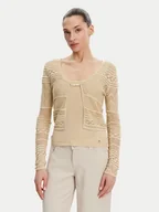 Swetry damskie - Guess Kardigan W5GR15 Z3E22 Beżowy Regular Fit - miniaturka - grafika 1