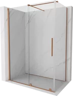 Kabiny prysznicowe - Mexen Velar kabina prysznicowa rozsuwana 140x75 cm, transparent, miedź szczotkowana - 871-140-075-01-65 - miniaturka - grafika 1