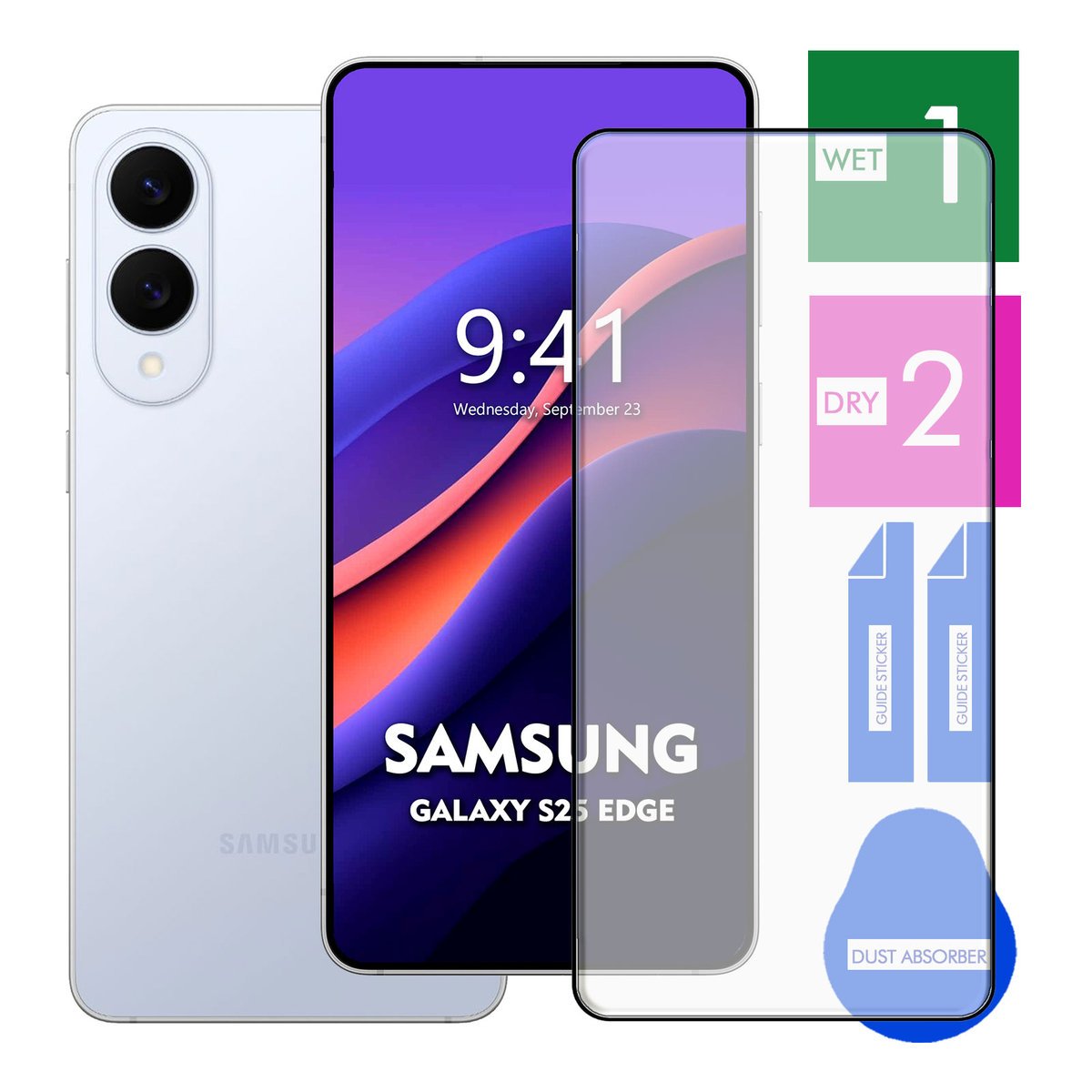 SZKŁO HARTOWANE DO SAMSUNG GALAXY S25 EDGE NA TELEFON PEŁNE EKRAN 9H 5D