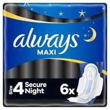 PROCTER GAMBLE Podpaski Always Maxi Secure Night rozmiar 4 x 6 szt - Tampony - miniaturka - grafika 1