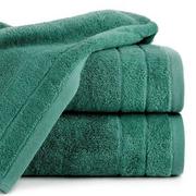 Ręczniki - Ręcznik bawełniany 70x140 DAMLA ciemna zieleń gładki z subtelną bordiurą - miniaturka - grafika 1