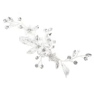 Ozdoby do włosów - OZDOBA ŚLUBNA do włosów SPINKA do włosów SREBRNA - miniaturka - grafika 1