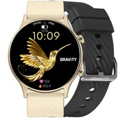 Smartwatch - Gravity GT19-8 Czarny, Beżowy - miniaturka - grafika 1