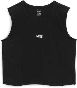 Vans top damski JUNIOR V CENTER Black - Koszulki i topy damskie - miniaturka - grafika 1