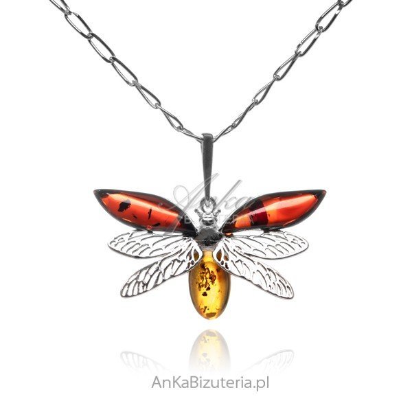 ankabizuteria.pl Zawieszka srebrna z bursztynem OWAD