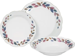 Serwis obiadowy Domotti Vergo porcelanowy dla 6 osób 18-elementowy - Serwisy obiadowe - miniaturka - grafika 1