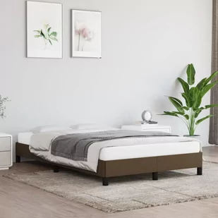Lumarko Rama łóżka, ciemnobrązowa, 120x200 cm, obita tkaniną - Łóżka - miniaturka - grafika 1