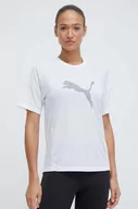 Koszulki sportowe damskie - Puma t-shirt treningowy Evostripe kolor biały - miniaturka - grafika 1