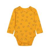 Body dla niemowląt - Body z długim rękawem dla dziecka do 2 lat, w misie, żółte - miniaturka - grafika 1