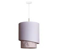 Lampy sufitowe - Duolla - Żyrandol na lince PARIS 1xE27/15W/230V śr. 40 cm biały/beżowy - miniaturka - grafika 1