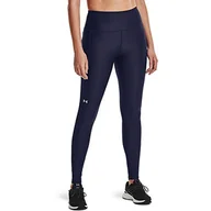 Legginsy - Under Armour Damskie legginsy HeatGear Armour High No-Slip Waistband Pocketed Leggings Heatgear Armour High Waisted Pocket niebieski granatowy (Midnight Navy (410)/biały M - miniaturka - grafika 1