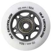 Rolki - PU 70x24 82A BIAŁE MATOWE (4 szt.) + ABEC-9 (8 szt.) ZESTAW NILS EXTREME - miniaturka - grafika 1