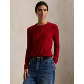 Swetry damskie - POLO RALPH LAUREN Wełniany sweter JULIANNA | Regular Fit | z dodatkiem kaszmiru - miniaturka - grafika 1