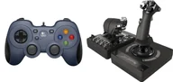 Kontrolery gier na PC - Pad Logitech F310 940-000135 + G X56 Hotas 945-000059 - miniaturka - grafika 1