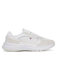 Sneakersy damskie - Sneakersy Tommy Hilfiger Sporty Runner FW0FW08644 Biały - miniaturka - grafika 1