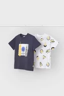 Koszulki dla chłopców - Mayoral t-shirt bawełniany dziecięcy kolor czarny wzorzysty - miniaturka - grafika 1