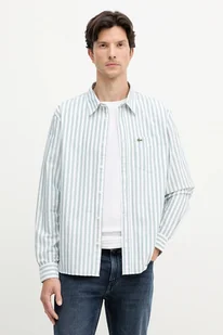Lacoste koszula męska kolor zielony regular z kołnierzykiem klasycznym CH5623 - Koszule męskie - miniaturka - grafika 1