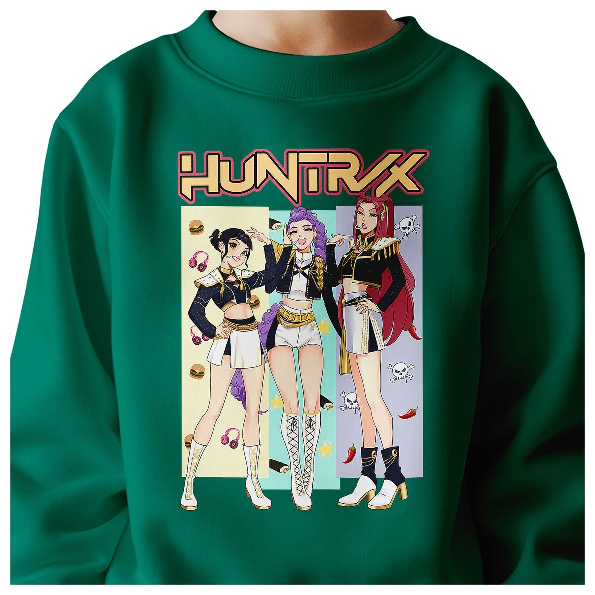 BLUZA DZIECIĘCA KPOP DEMON HUNTERS HUNTRIX 110-116 BAWEŁNIANA JAKOŚĆ