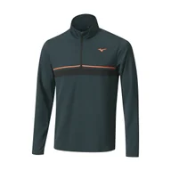 Golf - Męska bluza golfowa Mizuno Breath Thermo ST 1/4 Zip navy - miniaturka - grafika 1