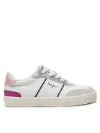 Buty dla dziewczynek - Pepe Jeans Sneakersy PGS30606 Biały - miniaturka - grafika 1