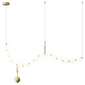 Lampy sufitowe - Perla - lampa wisząca 100 cm liniowy LED 20 W nowoczesny dekoracyjny biały - miniaturka - grafika 1