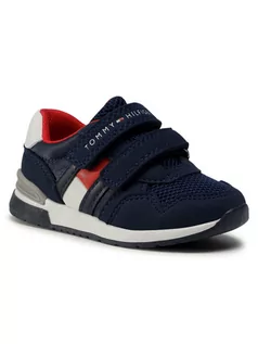 Buty dla dziewczynek - Tommy Hilfiger Sneakersy Low Cut Velcro Sneaker T1B4-30481-0732 M Granatowy - grafika 1