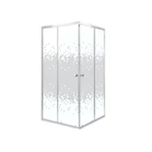 Kabiny prysznicowe - Kabina prysznicowa kwadratowa Pixel SQ WHITE 90 biała kratka Kerra - miniaturka - grafika 1