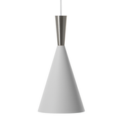 Lampy sufitowe - Beliani Lampa wisząca Lampa wisząca metalowa biało-srebrna TAGUS - miniaturka - grafika 1