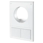 Kratki wentylacyjne - Vents Kratka wentylacyjna okrągła 250 x 180 mm biała - miniaturka - grafika 1