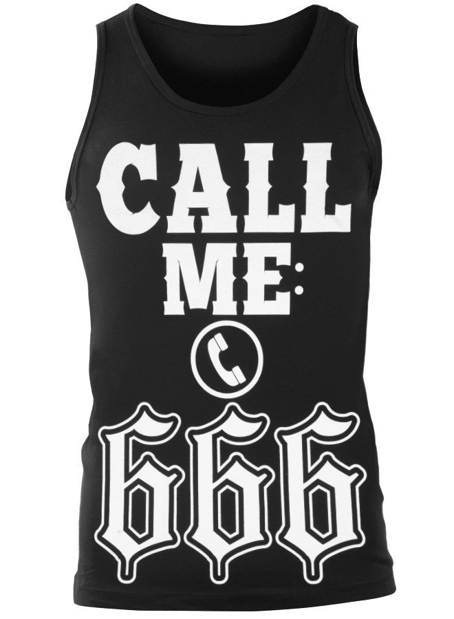 koszulka na ramiączkach AMENOMEN - CALL ME: 666 (OMEN144KR)-XL