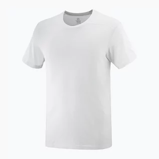 Odzież trekkingowa damska - Koszulka trekkingowa męska Salomon Essential Colorbloc biała LC1715800 | WYSYŁKA W 24H | 30 DNI NA ZWROT - grafika 1