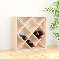 Stojaki na wino - Lumarko Szafka na wino, 62x25x62 cm, lite drewno sosnowe - miniaturka - grafika 1