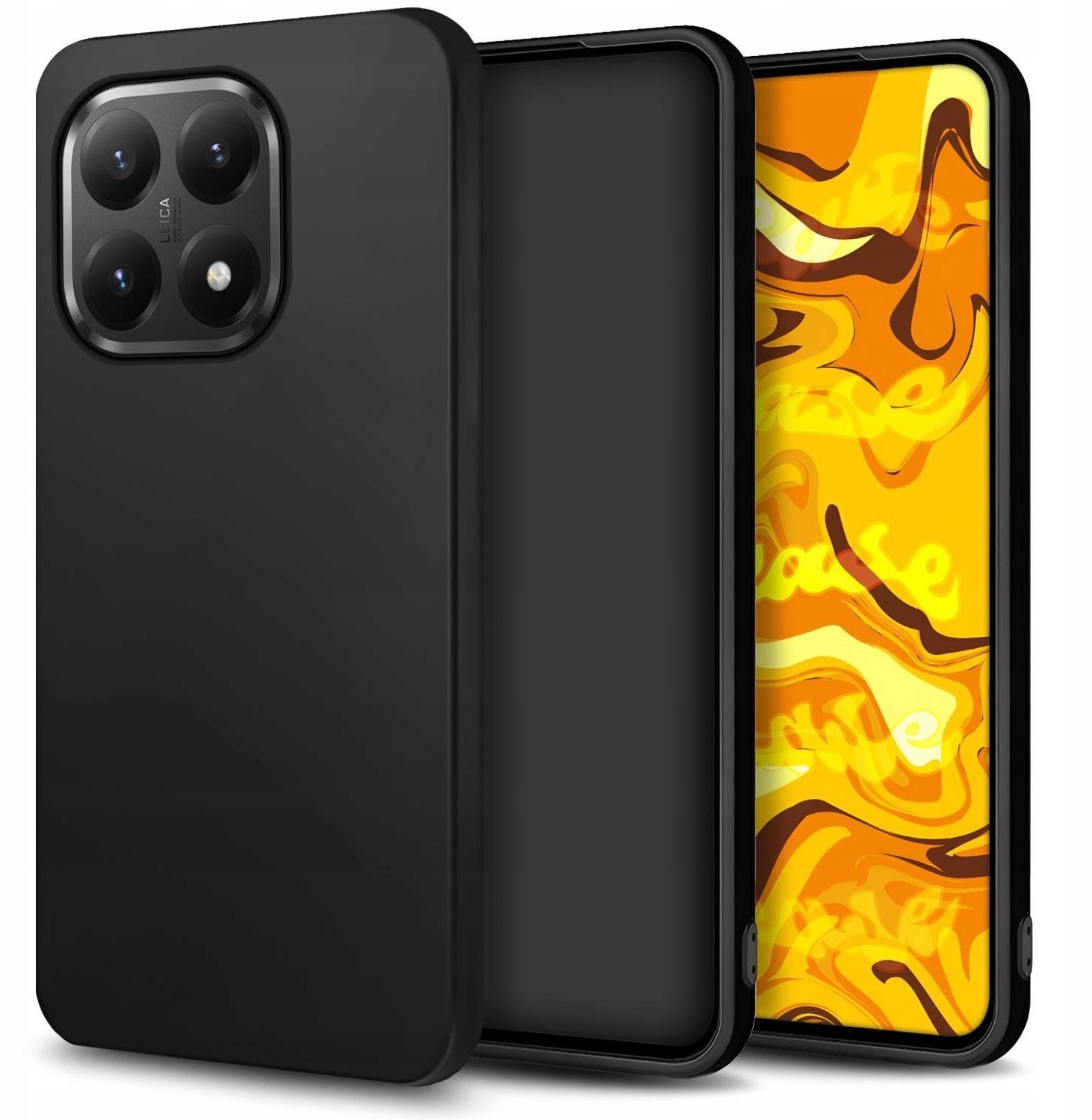 Etui Do Xiaomi 15T 5G Czarne, Matowe, Gumowe, Obudowa, Silikon, Pokrowiec